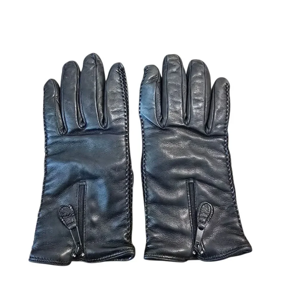 CARIDEI Glove Factory Womens Size  7 1/2 Cashmere‎ Lined Vintage